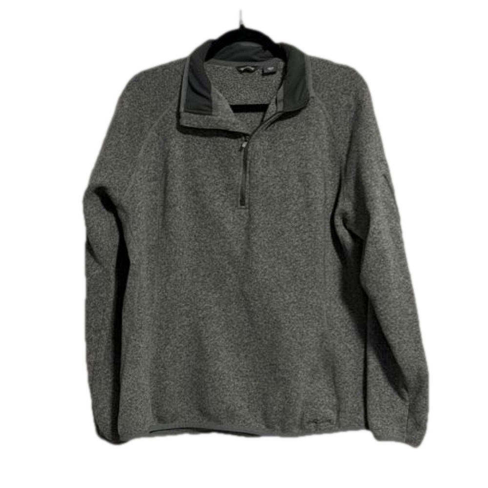 Eddie Bauer 1/4 Zip Fleece Sweater XXL Grey